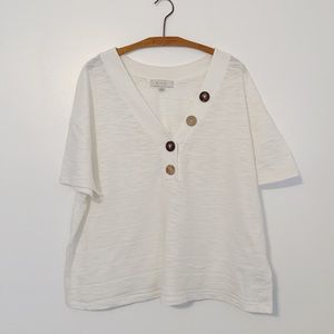 Anthropologie White Tee